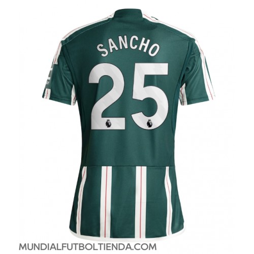 Camiseta Manchester United Jadon Sancho #25 Segunda Equipación Replica 2023-24 mangas cortas